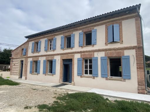 Ravalement façade après enduit Lévignac – rénovation façade EAF Façade 31 Toulouse